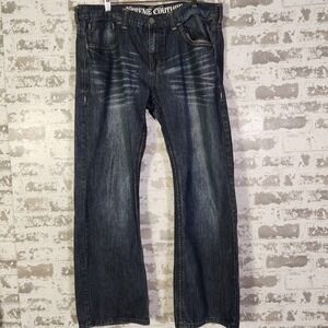 Vintage Y2K Xtreme‎ Couture Men's Distressed Skater Baggy Cross Goth Jeans 38x32